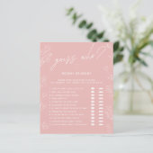 Blush Pink Floral Mam of Dad Baby shower Game (Staand voorkant)