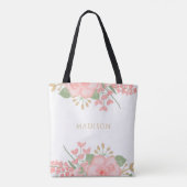Blush Pink Floral Matron of Honor Canvas tas (Achterkant)