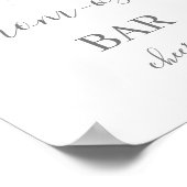 Blush Pink Floral Mimosa Bar, teken Poster (Hoek)