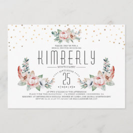 Blush Pink | Floral Modern Elegant Vrijgezellenfee Kaart