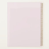 Blush Pink Floral Moderne Persoonlijke scripts Planner (Achterkant)