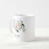 Blush Pink Floral Mom Koffiemok (Voorkant links)