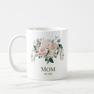 Blush Pink Floral Mom Koffiemok