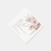Blush Pink Floral Mooi Baby shower Servet (Hoek)