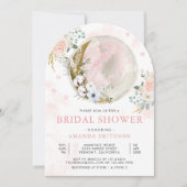Blush Pink Floral Moon Arch Vrijgezellenfeest Kaart (Voorkant)