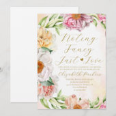 Blush Pink Floral Niets Fancy Gewoon Liefde Kaart (Voorkant / Achterkant)