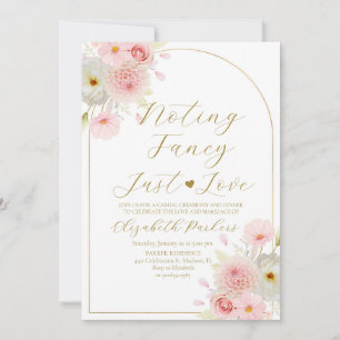 Blush Pink Floral Niets Fancy Gewoon Liefde Kaart
