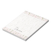 Blush Pink Floral Notitieblok (Linkerzijde)