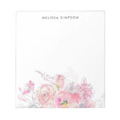 Blush Pink Floral Notitieblok (Voorkant)