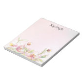  Blush Pink Floral Notitieblok (Linkerzijde)