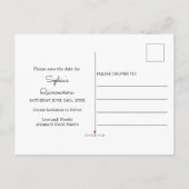 Blush Pink Floral Nummer 15 Bewaar de datum Aankondigingskaart (Achterkant)