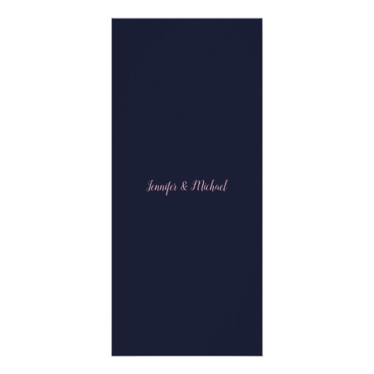 Blush Pink Floral op White Wedding | Menu (Achterkant)