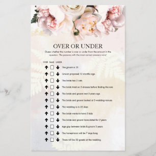 Blush Pink Floral Over of Onder Bruids Spel
