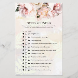Blush Pink Floral Over of Onder Bruids Spel
