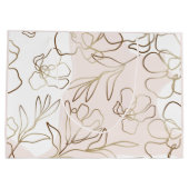Blush Pink Floral Paper Bag Groot Cadeauzakje (Achterkant)