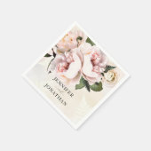 Blush Pink Floral Paper Servet (Hoek)