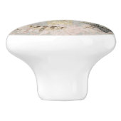 Blush Pink Floral Paris  Franse Ephemera Keramische Knop (Zijkant)