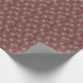 Blush Pink Floral Pattern on Burgundy Background W Cadeaupapier (Hoek)