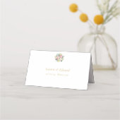 Blush Pink Floral Personalized Weddenschap Plaatskaartje (Achterkant)