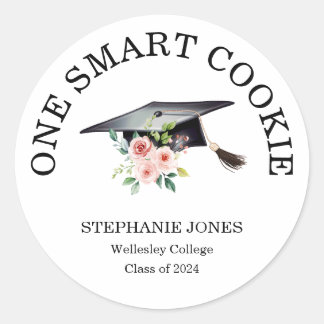 Blush Pink Floral Pet One Smart Cookie Sticker