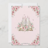 Blush Pink Floral Princess Castle Storybook Kaart (Achterkant)