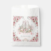 Blush Pink Floral Princess Castle Verhalenboek Bedankzakje (Voorkant)