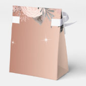 Blush Pink Floral Quinceanera Bedankdoosjes (Achterkant)