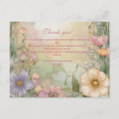 Blush Pink Floral Quinceanera Celebration Briefkaart (Voorkant)