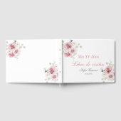 Blush Pink Floral Quinceañera Gastenboek (Volledig)