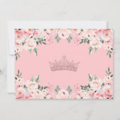 Blush Pink Floral Quinceanera Kaart (Achterkant)