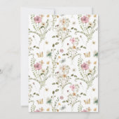 Blush Pink Floral Quinceañera Kaart (Achterkant)