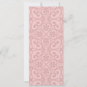 Blush Pink Floral Quinceanera Menu Kaart (Achterkant)