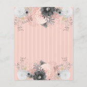 Blush Pink Floral Quinceanera Save the Date (Achterkant)