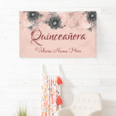 Blush Pink Floral Quinceanera Spandoek (Insitu)