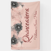 Blush Pink Floral Quinceanera Spandoek (Verticaal)