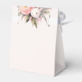 Blush Pink Floral Quinceañera Vlinders Bedankdoosjes (Achterkant)