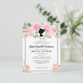 Blush Pink Floral Regency Vrijgezellenfeest Briefkaart (Staand voorkant)