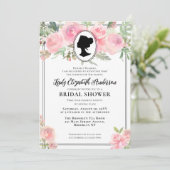  Blush Pink Floral Regency Vrijgezellenfeest Kaart (Staand voorkant)