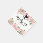 Blush Pink Floral Regency Vrijgezellenfeest Servet (Hoek)