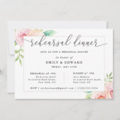 Blush Pink Floral Rehearsal Dinner Kaart (Voorkant)