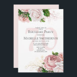 Blush Pink Floral Rozen White 70th Birthday Kaart<br><div class="desc">Elegant modern botanisch blush roze waterverf floral (roos) and greenery on white garden-thema 70th verjaardagsfeest. Tekst,  lettertype,  tekengrootte en kleur zijn volledig aanpasbaar,  zodat deze kaart volledig aan uw behoeften kan worden aangepast.</div>