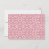 Blush Pink Floral RSVP Enclosure Kaart (Achterkant)