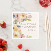 Blush Pink Floral Sage Green Wedding Servet (Insitu)