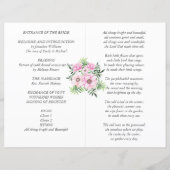 Blush Pink Floral Sage Leaves Budget Weddenschap (Achterkant)