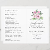 Blush Pink Floral Sage Leaves Budget Weddenschap (Voorkant / Achterkant)