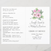 Blush Pink Floral Sage Leaves Budget Weddenschap (Voorkant)