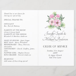 Blush Pink Floral Sage Leaves Budget Weddenschap