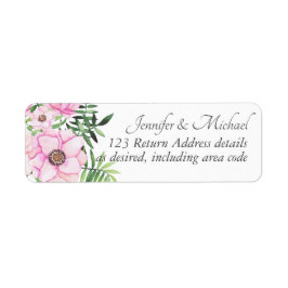 Blush Pink Floral Sage Leaves Budget Weddenschap Etiket