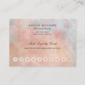 Blush Pink Floral Salon 10 Bezoek Loyalty Kaart Visitekaartje (Achterkant)