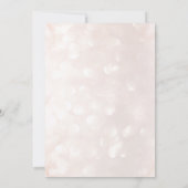Blush Pink Floral Shimmer Baby shower Invitation Kaart (Achterkant)